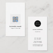 Carte De Visite QR code moderne design or scannable réseau B (Devant / Derrière)