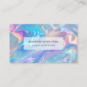 Carte De Visite QR Code Moderne Élégant Iridiscent Holographique (Devant)