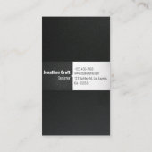 Carte De Visite QR Code moderne ivoire matte noir minimal vertical (Dos)