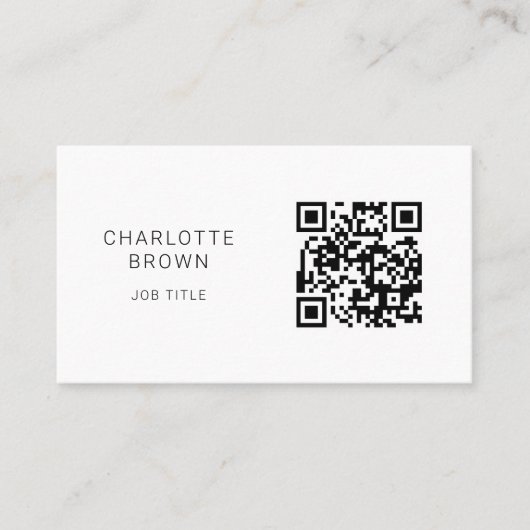 Carte De Visite QR Code moderne minimaliste contemporain (Devant)