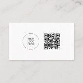 Carte De Visite QR Code Moderne Modèle Élégant Code barre tendance (Dos)
