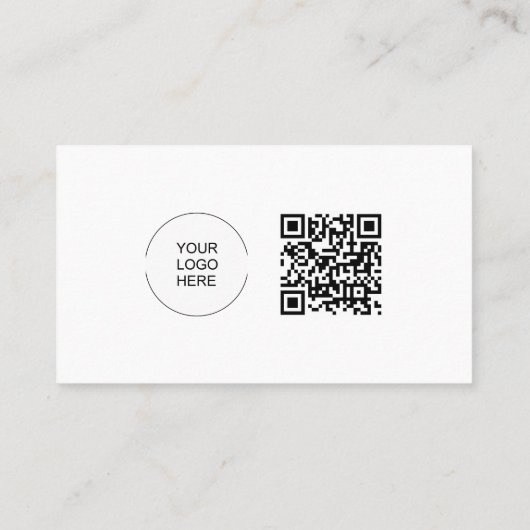 Carte De Visite QR Code Moderne Modèle Élégant Code barre tendance (Dos)