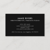 Carte de visite QR Code moderne noir et blanc (Dos)