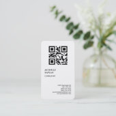 Carte De Visite QR Code Moderne Professionnel Exclusif (Debout devant)