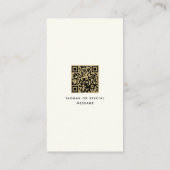 Carte De Visite QR Code Moderne Shadow Monogramme Cool tendance él (Dos)