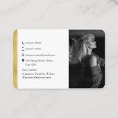 Carte De Visite QR code moderne stylisé or photos de réseau (Dos)