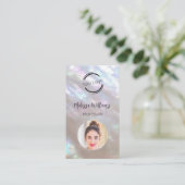 Carte De Visite QR Code | Mother-of-pearl Shimmering (Debout devant)