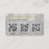 Carte de visite QR Code Multi Social Marble Blanc  (Devant)