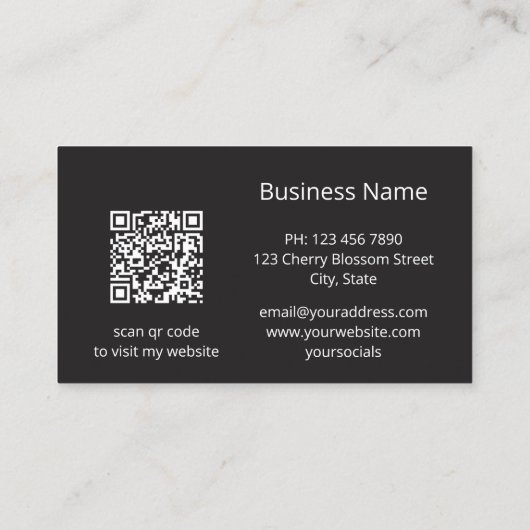 Carte De Visite QR Code Night Owl (Dos)