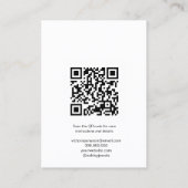 Carte De Visite Qr code noir blanc bijouterie (Dos)