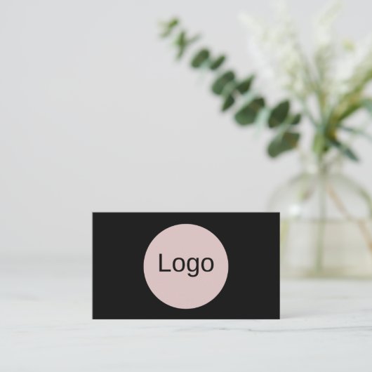 Carte de visite QR Code noir | Carte de luxe Scann (Debout devant)