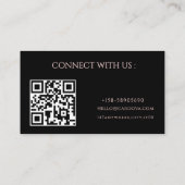 Carte de visite QR Code noir | Carte de luxe Scann (Dos)