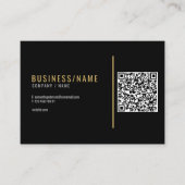 Carte de visite QR code noir et or (Devant)