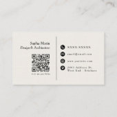 Carte de visite QR Code Noir Ratio Doré (Dos)