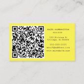 Carte De Visite QR Code numérisable Abstrait aquarelle florale Art (Dos)