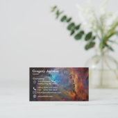 Carte De Visite QR Code Orion Nebula Space Galaxy (Debout devant)