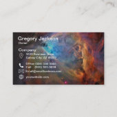 Carte De Visite QR Code Orion Nebula Space Galaxy (Devant)