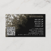 Carte De Visite QR Code Parties scintillant or brillant étoiles We (Dos)