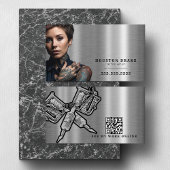 Carte De Visite QR Code personnalisé oeuvre d'artiste de tatouage