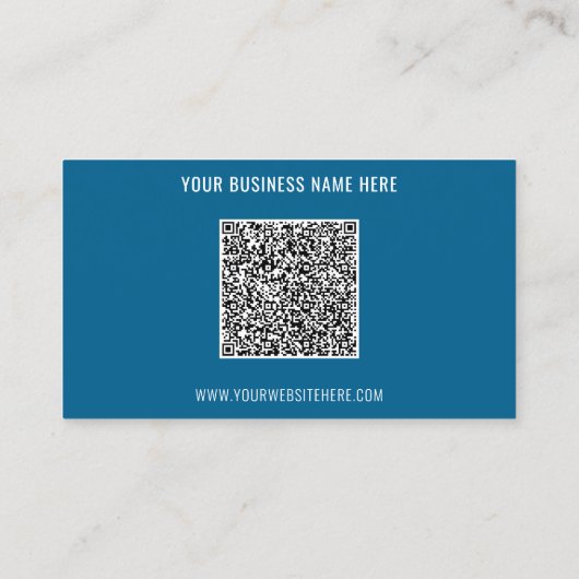 Carte de visite QR Code personnalisée et texte Vos (Dos)