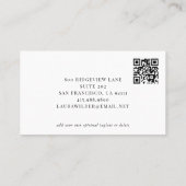 Carte de visite QR Code photo de coiffeur moderne (Dos)