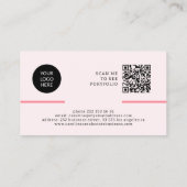 Carte De Visite QR CODE photo de logo professionnel moderne minima (Dos)