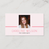 Carte De Visite QR CODE photo de logo professionnel moderne minima (Devant)