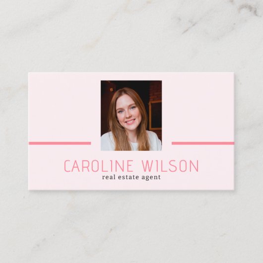 Carte De Visite QR CODE photo de logo professionnel moderne minima (Devant)