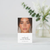 Carte de visite QR Code Photo Maquilleuse (Debout devant)