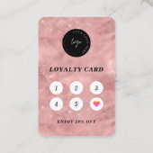 Carte De Visite QR Code Photo rose moderne Loyauté Modèle (Dos)