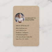 Carte De Visite QR-Code, Photo, Salon (Dos)