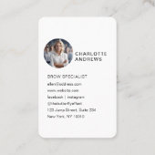 Carte De Visite QR-Code, Photo, Salon (Dos)