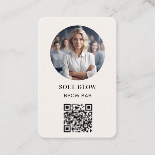 Carte De Visite QR-Code, Photo, Salon (Devant)