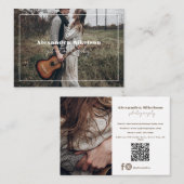 Carte De Visite QR Code Photographe moderne photo (Devant / Derrière)