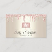 Carte De Visite QR Code Pink Cake Bakery Dessert Parties scintilla (Devant)