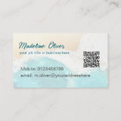 Carte De Visite QR Code Plage côtière Scène Voyage professionnel (Dos)