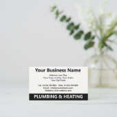Carte de visite QR Code Plomberie & Chauffage (Debout devant)