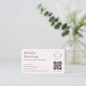 Carte de visite QR Code pour aide à domicile (Debout devant)