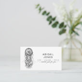 Carte de visite QR Code pour Coiffeur Moderne (Debout devant)