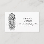 Carte de visite QR Code pour Coiffeur Moderne (Devant)