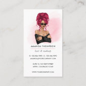 Carte de visite QR Code pour coiffeuse professionn (Dos)
