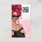 Carte de visite QR Code pour coiffeuse professionn (Devant)