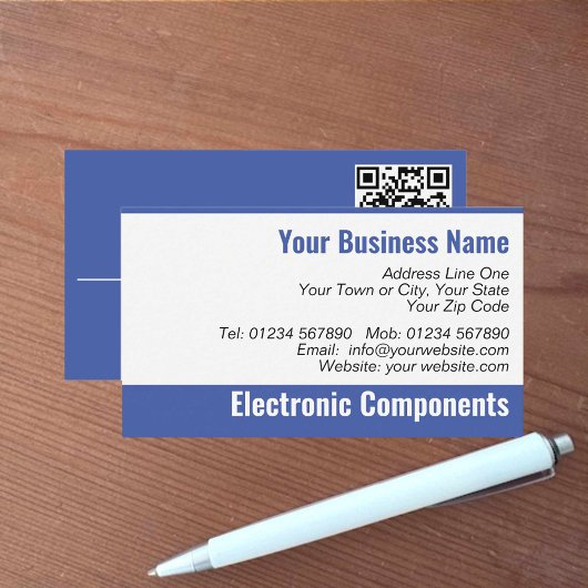Carte de visite QR Code pour Composants Électroniq
