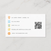 Carte de visite QR Code pour horticulteur (Dos)