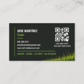 Carte de visite QR Code pour l'aménagement paysage (Dos)