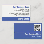 Carte de visite QR Code pour les biens de sport (Devant / Derrière)