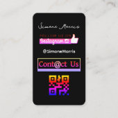 Carte de visite QR Code pour les médias sociaux (Devant)