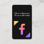 Carte de visite QR Code pour les médias sociaux (Dos)