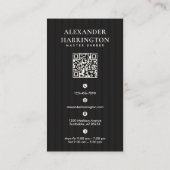 Carte de visite QR Code pour Maître Barbier en Ivo (Dos)