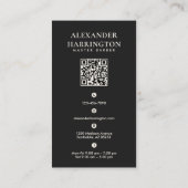 Carte de visite QR Code pour Maître Barbier en Ivo (Dos)